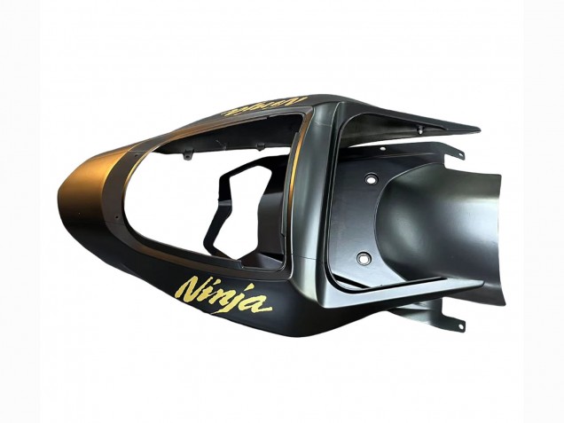 Kawasaki ZX6R Motorrad Verkleidung 2003-2004 - Matt Schwarz Gold 636