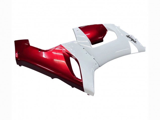 Kawasaki ZX6R Motorrad Verkleidung 2005-2006 - Weiss Rot