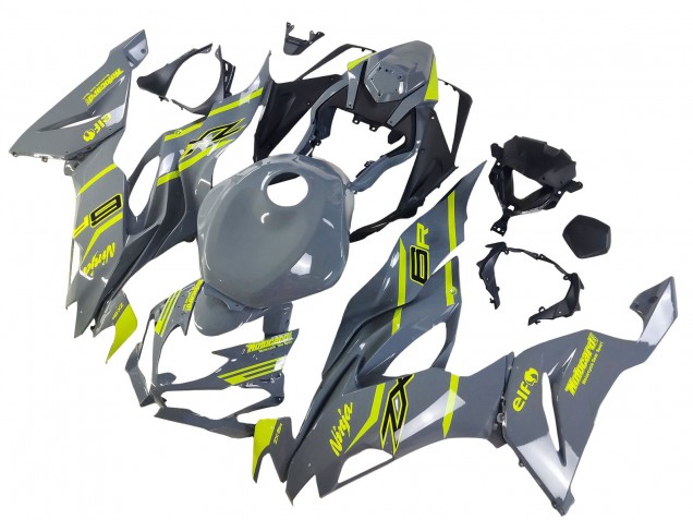 Kawasaki ZX6R Motorrad Verkleidung 2019-2022 - Nardo Grau Gelb