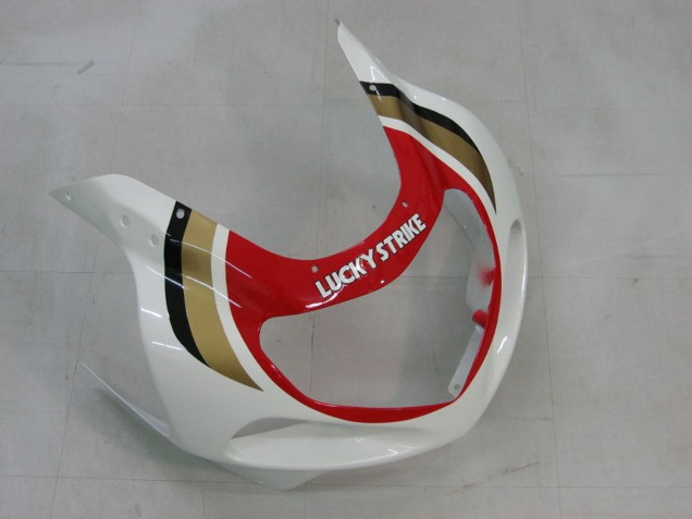 Suzuki GSXR1000 Motorrad Verkleidung 2000-2002 - Weiss Rot Lucky Strike