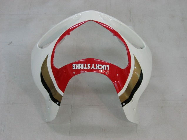 Suzuki GSXR1000 Motorrad Verkleidung 2000-2002 - Weiss Rot Lucky Strike