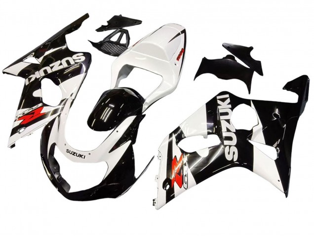 Suzuki GSXR1000 Motorrad Verkleidung 2000-2002 - Weiss Glanzendes Schwarz Rot