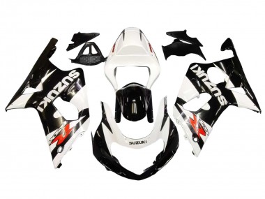 Suzuki GSXR1000 Motorrad Verkleidung 2000-2002 - Weiss Glanzendes Schwarz Rot