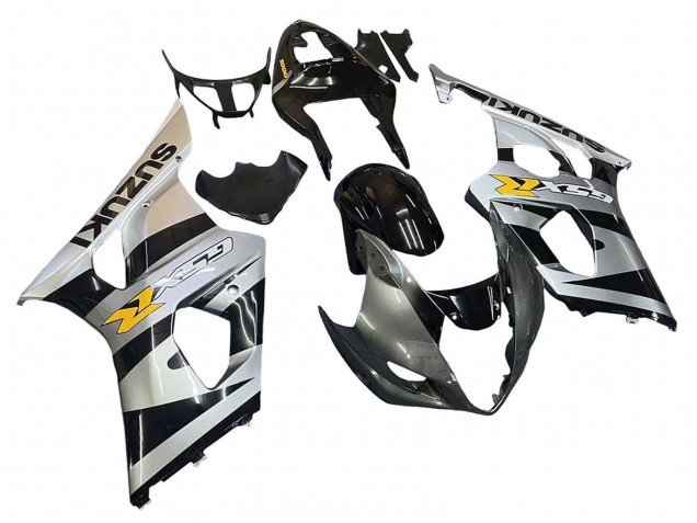 Suzuki GSXR 1000 Motorrad Verkleidung 2003-2004 - Glanzendes Schwarz Silber Grau Gelb