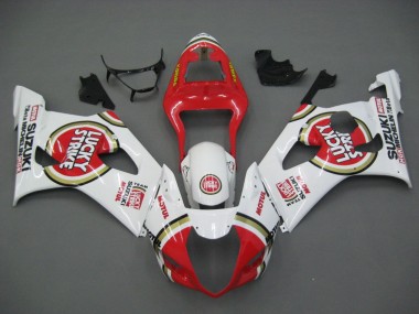 Suzuki GSXR 1000 Motorrad Verkleidung 2003-2004 - Weiss Rot Motul Lucky Strike