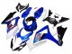 Suzuki GSXR 1000 Motorrad Verkleidung 2007-2008 - Weiss Blau Schwarz Rot