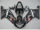 Suzuki GSXR 600 / GSXR 750 Motorrad Verkleidung 2001-2003 - Glanzendes Schwarz Rot Weiss
