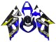 Suzuki GSXR 600 / GSXR 750 Motorrad Verkleidung 2001-2003 - Blau Gelb Glanzendes Schwarz
