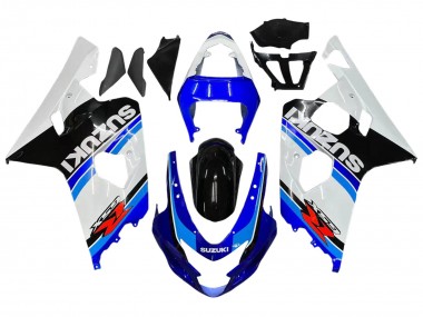 Suzuki GSXR 600 / GSXR 750 Motorrad Verkleidung 2004-2005 - Weiss Blau Schwarz Rot