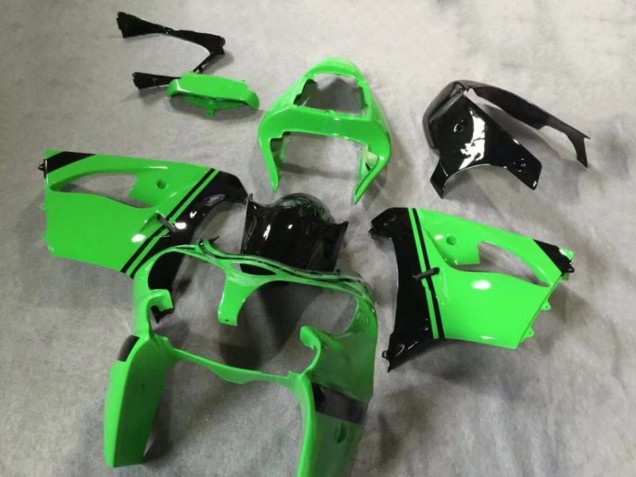 Kawasaki ZX9R Motorrad Verkleidung 2002-2003 - Grun Glanzendes Schwarz