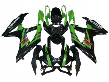 Suzuki GSXR 600 / GSXR 750 Motorrad Verkleidung 2008-2010 - Grun Glanzendes Schwarz