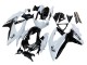 Suzuki GSXR 600 / GSXR 750 Motorrad Verkleidung 2008-2010 - Weiss Schwarz