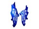 Suzuki GSXR 600 / GSXR 750 Motorrad Verkleidung 2008-2010 - Blau Gelb Rizla