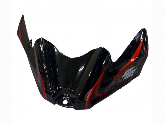 Suzuki GSXR 600 / GSXR 750 Motorrad Verkleidung 2008-2010 - Glanzendes Schwarz Orange Flamme