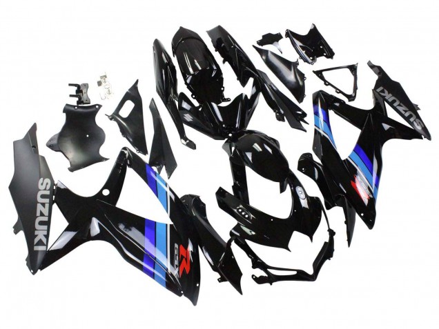 Suzuki GSXR 600 / GSXR 750 Motorrad Verkleidung 2008-2010 - Glanzendes Schwarz Blau