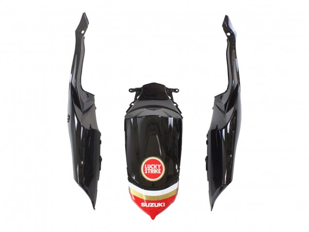 Suzuki GSXR 600 / GSXR 750 Motorrad Verkleidung 2008-2010 - Glanzendes Schwarz Rot Weiss Motul Lucky Strike