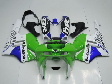 Kawasaki ZX9R Motorrad Verkleidung 1994-1997 - Grun Weiss Blau