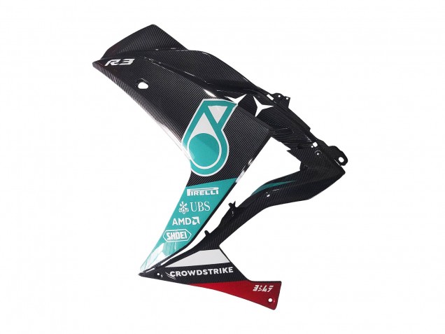 Yamaha YZF R3/R25 Motorrad Verkleidung 2015-2018 - Weiss Grun Glanzendes Schwarz