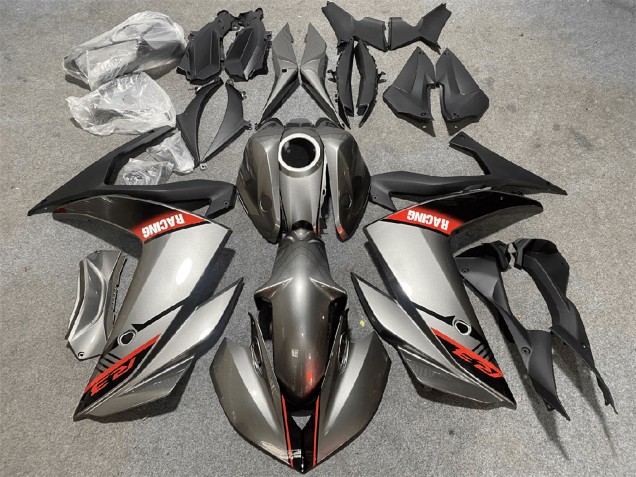 Yamaha YZF R3/R25 Motorrad Verkleidung 2015-2018 - Silber Rot Schwarz Rennen