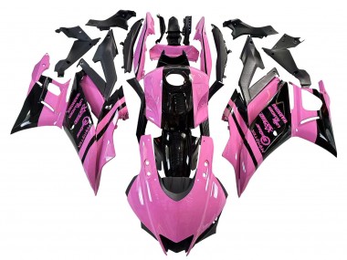 Yamaha YZF R3/R25 Motorrad Verkleidung 2022-2024 - Rosa Glanzendes Schwarz Monster