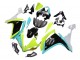 Yamaha YZF 1000 R1 Motorrad Verkleidung 2007-2008 - Hellblau Limetten Grun Schwarz