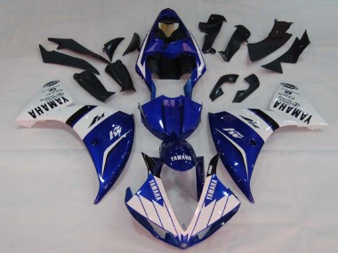 Yamaha YZF 1000 R1 Motorrad Verkleidung 2009-2011 - Weiss Blau Schwarz M1
