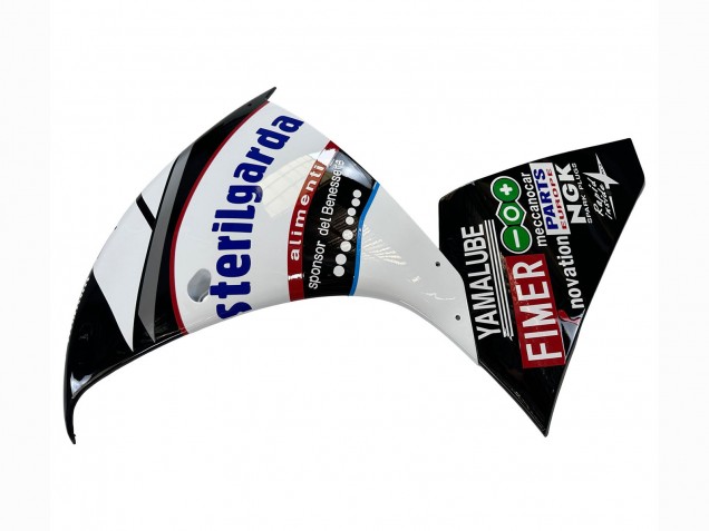Yamaha YZF 1000 R1 Motorrad Verkleidung 2009-2011 - Glanzendes Schwarz Weiss Rot Volvo Fimer Yamalube 87