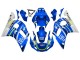 Yamaha YZF 600 R6 Motorrad Verkleidung 1998-2002 - Weiss Blau Neon Gelb Fiat Motul Michelin