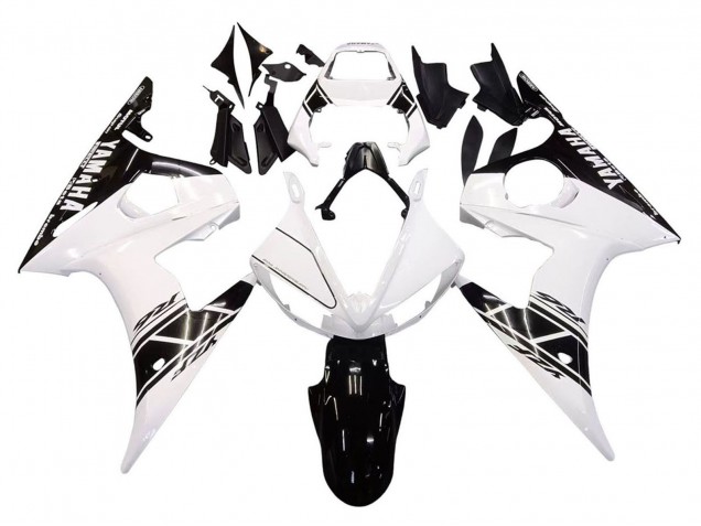 Yamaha YZF 600 R6 Motorrad Verkleidung 2005 - Weiss Schwarz