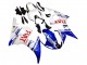 Yamaha YZF 600 R6 Motorrad Verkleidung 2005 - Weiss Blau Dunlop Fiat Motul