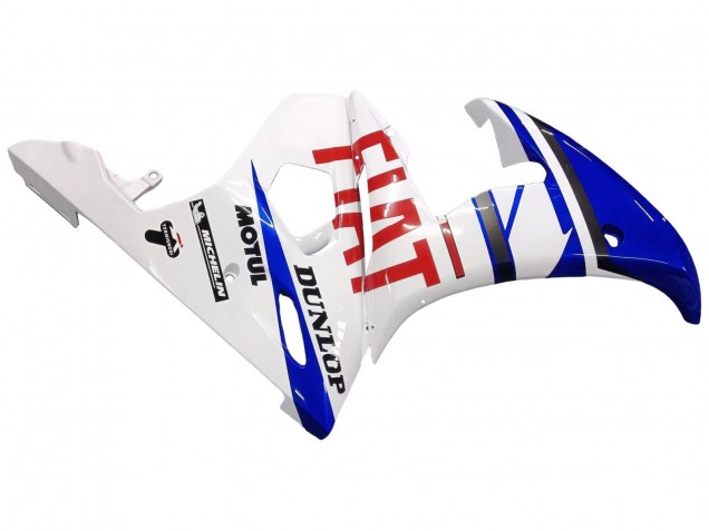 Yamaha YZF 600 R6 Motorrad Verkleidung 2005 - Weiss Blau Dunlop Fiat Motul