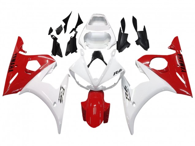 Yamaha YZF 600 R6 Motorrad Verkleidung 2005 - Weiss Rot