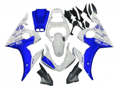 Yamaha YZF 600 R6 Motorrad Verkleidung 2005 - Weiss Blau Yamalube