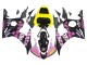 Yamaha YZF 600 R6 Motorrad Verkleidung 2005 - Schwarz Rosa Gelb Repsol 46