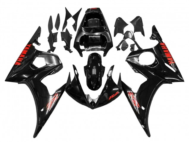 Yamaha YZF 600 R6 Motorrad Verkleidung 2005 - Schwarz Rot