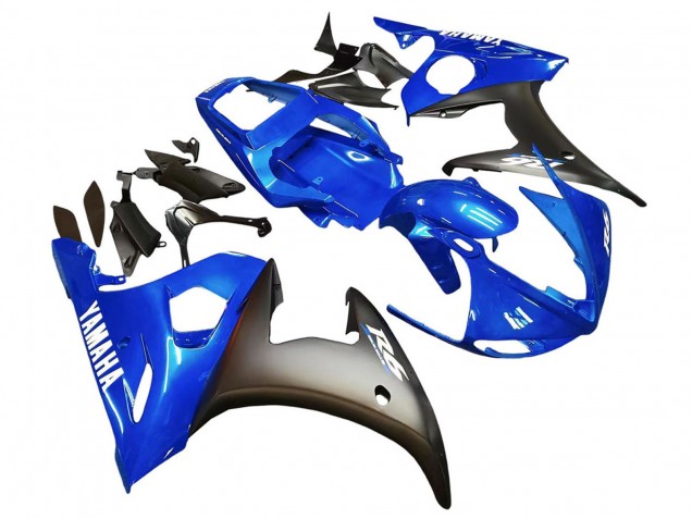 Yamaha YZF 600 R6 Motorrad Verkleidung 2005 - Blau Matt Schwarz