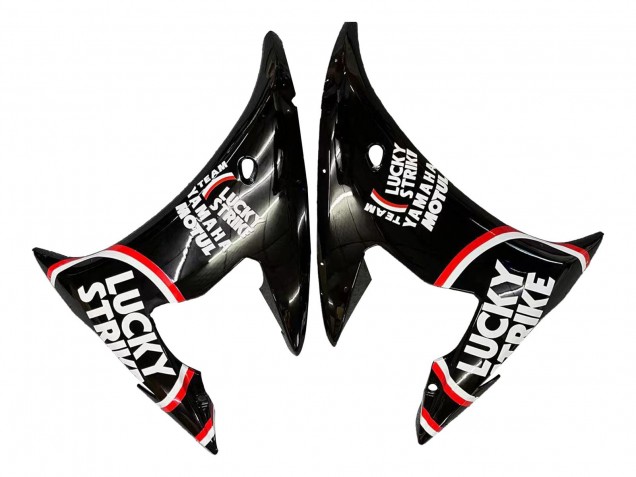 Yamaha YZF 600 R6 Motorrad Verkleidung 2005 - Glanzendes Schwarz Weiss Lucky Strike Motul
