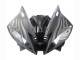 Yamaha YZF 600 R6 Motorrad Verkleidung 2006-2007 - Matt Schwarz Silber Flamme