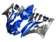 Yamaha YZF 600 R6 Motorrad Verkleidung 2006-2007 - Blau Weiss Glanzendes Schwarz