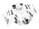 Yamaha YZF 600 R6 Motorrad Verkleidung 2006-2007 - Weiss Glanzendes Schwarz Motul Michelin