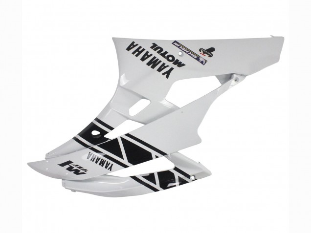 Yamaha YZF 600 R6 Motorrad Verkleidung 2006-2007 - Weiss Glanzendes Schwarz Motul Michelin