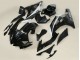 Yamaha YZF 600 R6 Motorrad Verkleidung 2006-2007 - Glanzendes Schwarz Matt Schwarz Weiss Motul Michelin