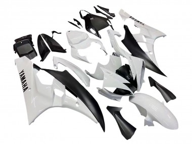 Yamaha YZF 600 R6 Motorrad Verkleidung 2006-2007 - Weiss Matt Schwarz