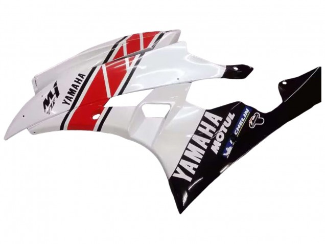 Yamaha YZF 600 R6 Motorrad Verkleidung 2006-2007 - Weiss Rot Schwarz Motul