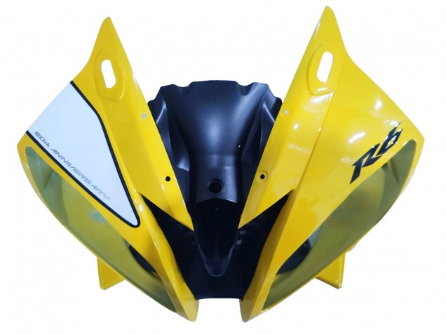Yamaha YZF 600 R6 Motorrad Verkleidung 2006-2007 - Gelb Weiss Glanzendes Schwarz Motul