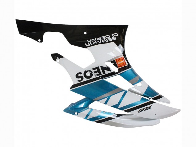 Yamaha YZF 600 R6 Motorrad Verkleidung 2006-2007 - Weiss Blau Schwarz Semakin Didepan ENEOS