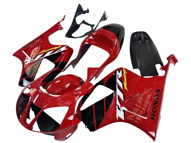 Honda VTR1000 Motorrad Verkleidung 2000-2006 - Rot Schwarz Streifen Rennen