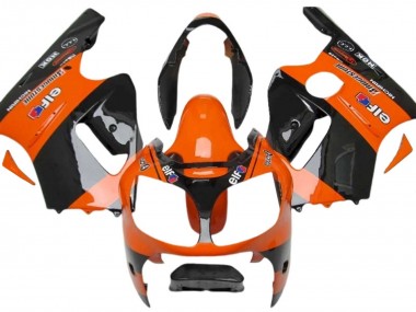 Kawasaki ZX12R Motorrad Verkleidung 2000-2001 - Orange Schwarz Elf Michelin