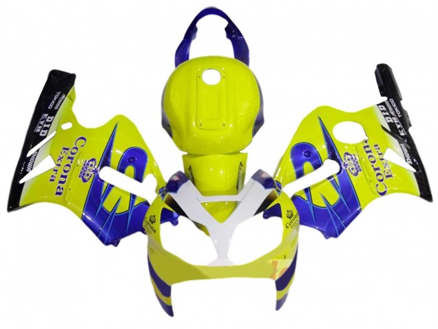 Kawasaki ZX12R Motorrad Verkleidung 2002-2006 - Gelb Weiss Blau Corona Extra