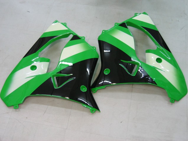 Kawasaki ZX9R Motorrad Verkleidung 2000-2001 - Grun Silber Schwarz